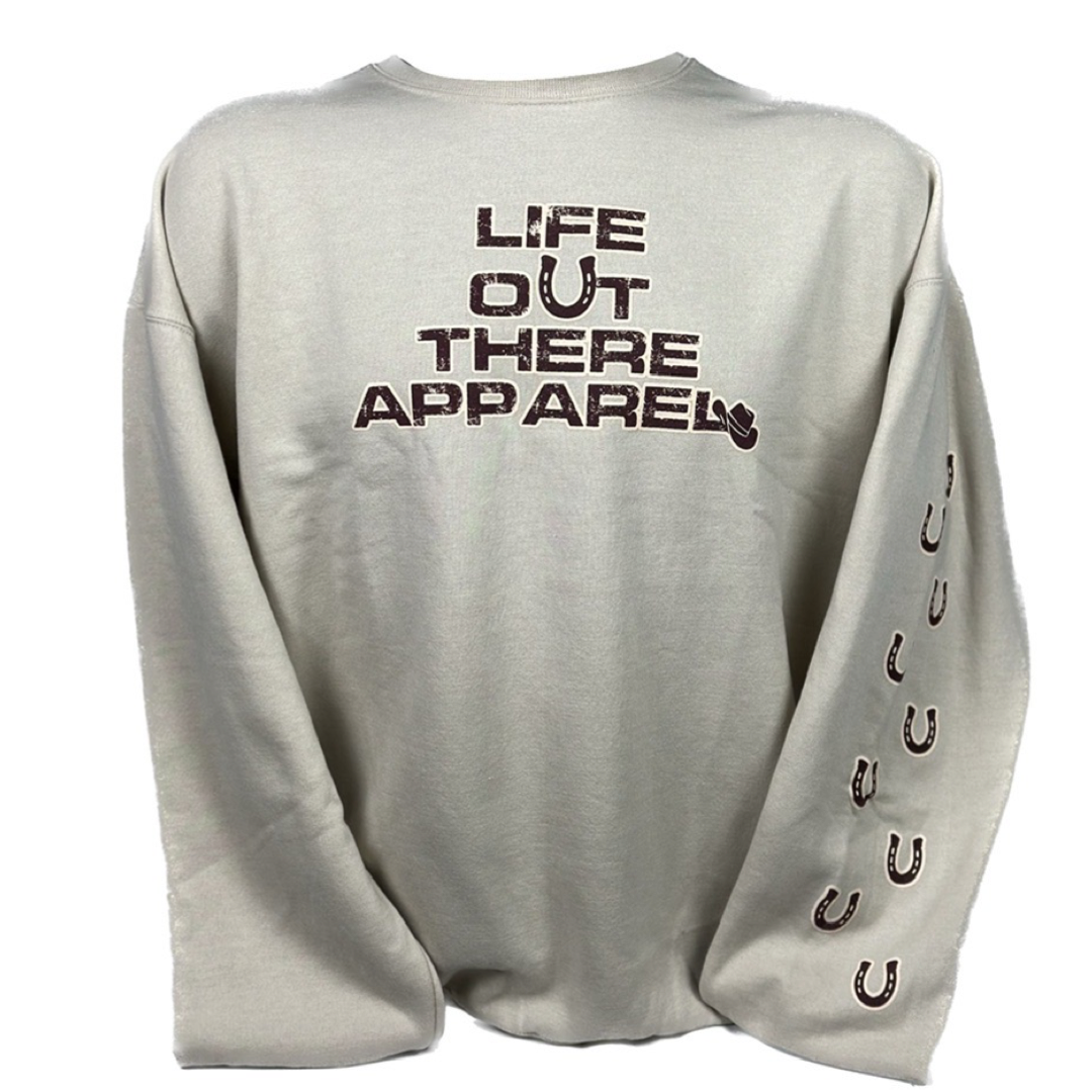 Grab Life Crew Neck Sweatshirt - Sandstone