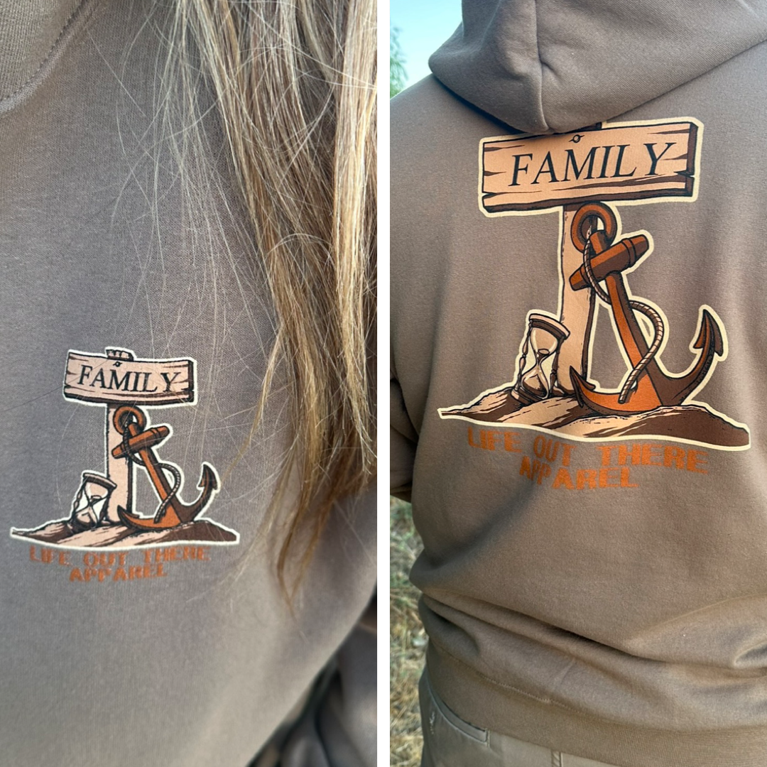 "Unisex" Time Flies Hoodie - Safari