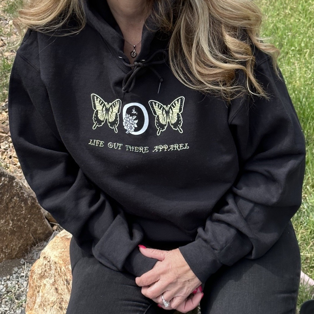 Love Mom Hoodie - Black