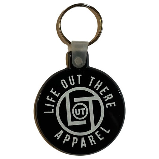 Life Out There - BLK Round LOT Key Chain
