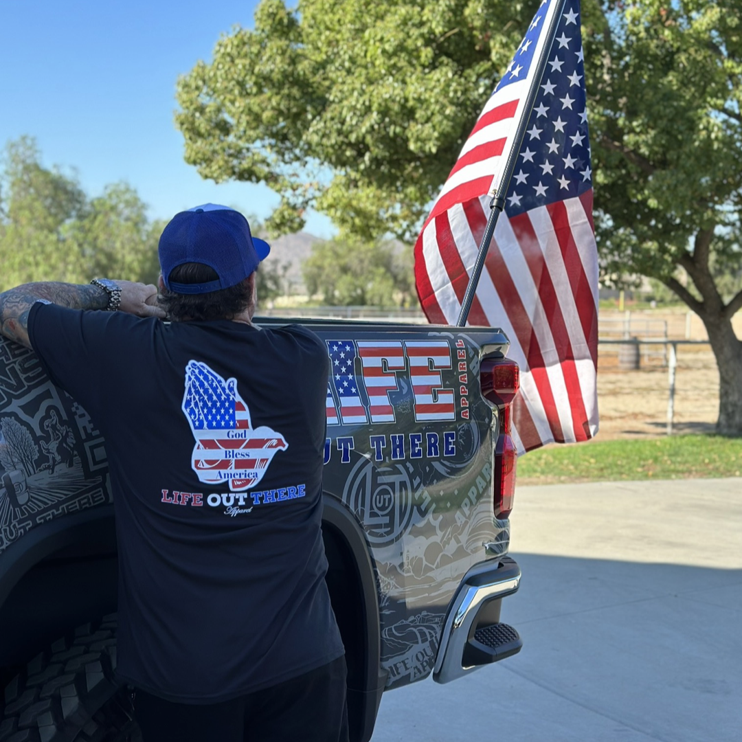 "Unisex" God Bless America Tee - Black