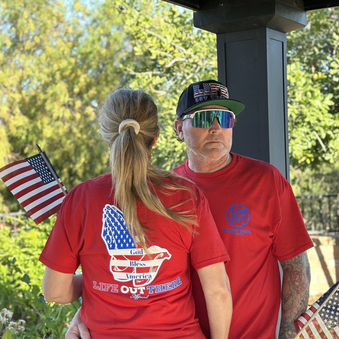 "Unisex" God Bless America Tee - Red