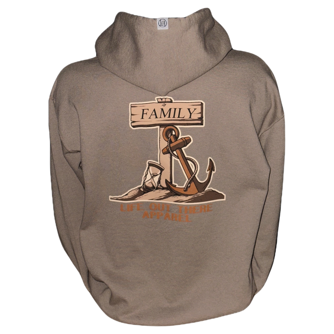 "Unisex" Time Flies Hoodie - Safari