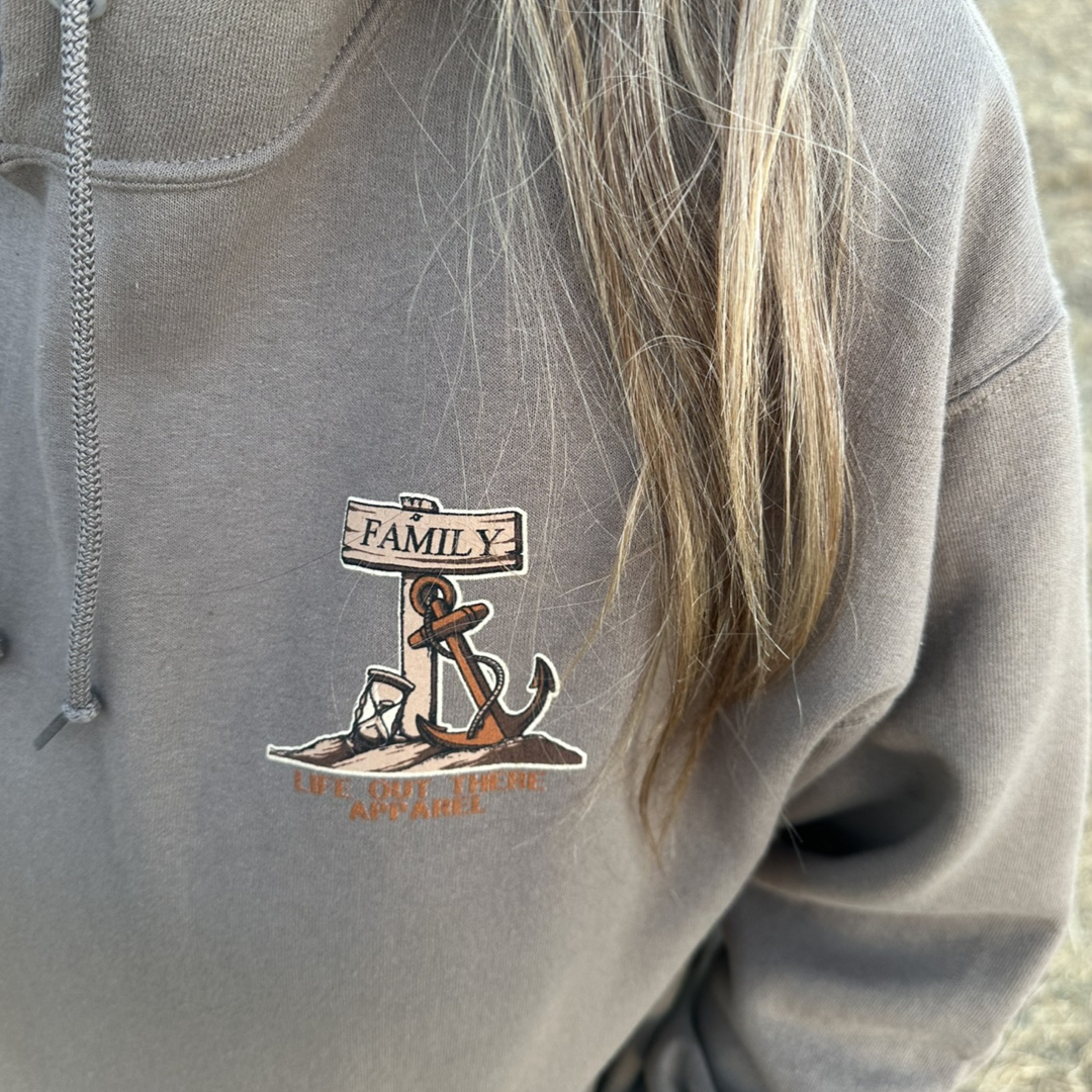 "Unisex" Time Flies Hoodie - Safari