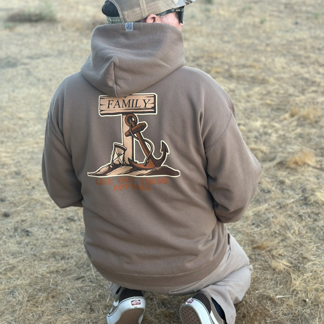 "Unisex" Time Flies Hoodie - Safari