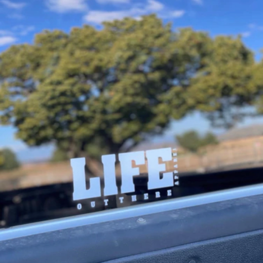 Life Out There - Die Cut Sticker - 8 inch/White