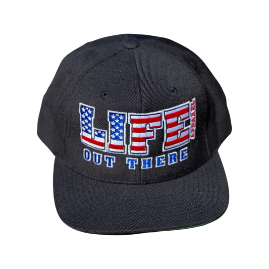 The Freedom Embroidered Snapback Hat - Black